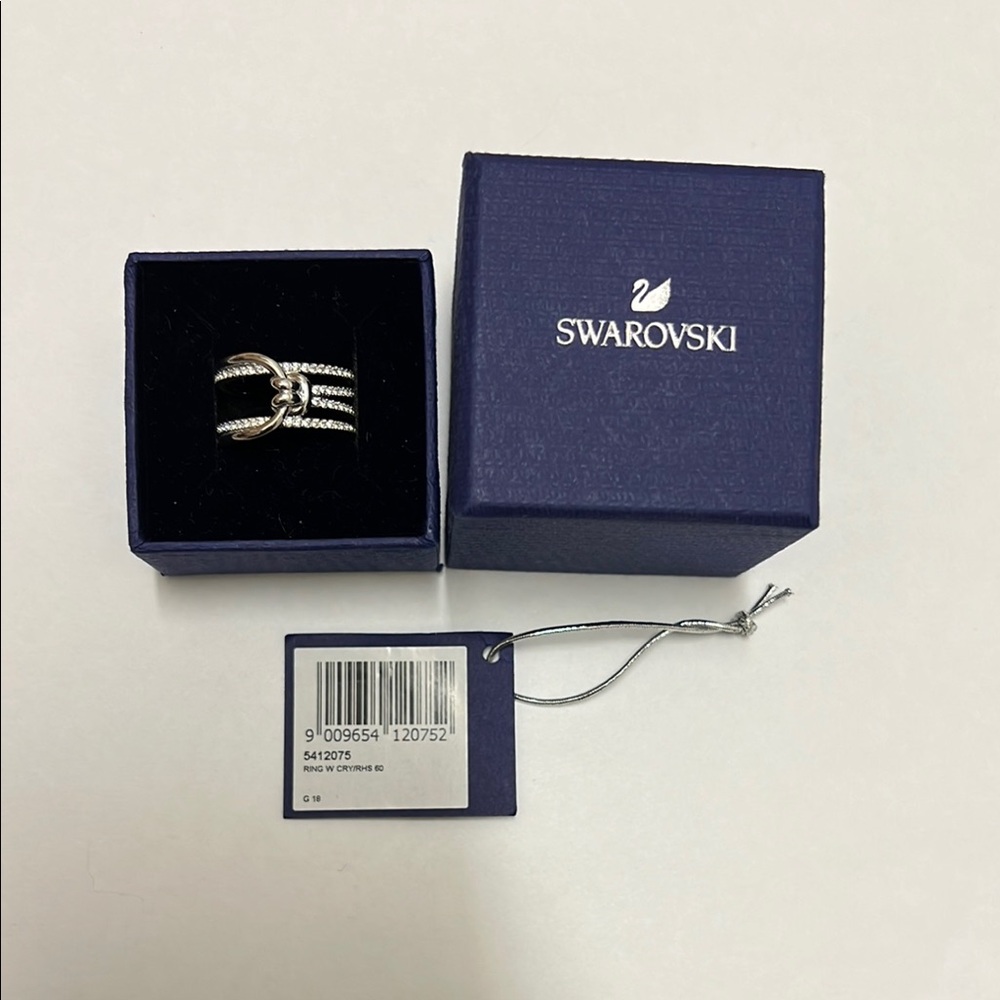 Swarovski Silver Women's Ring size 60 used condition